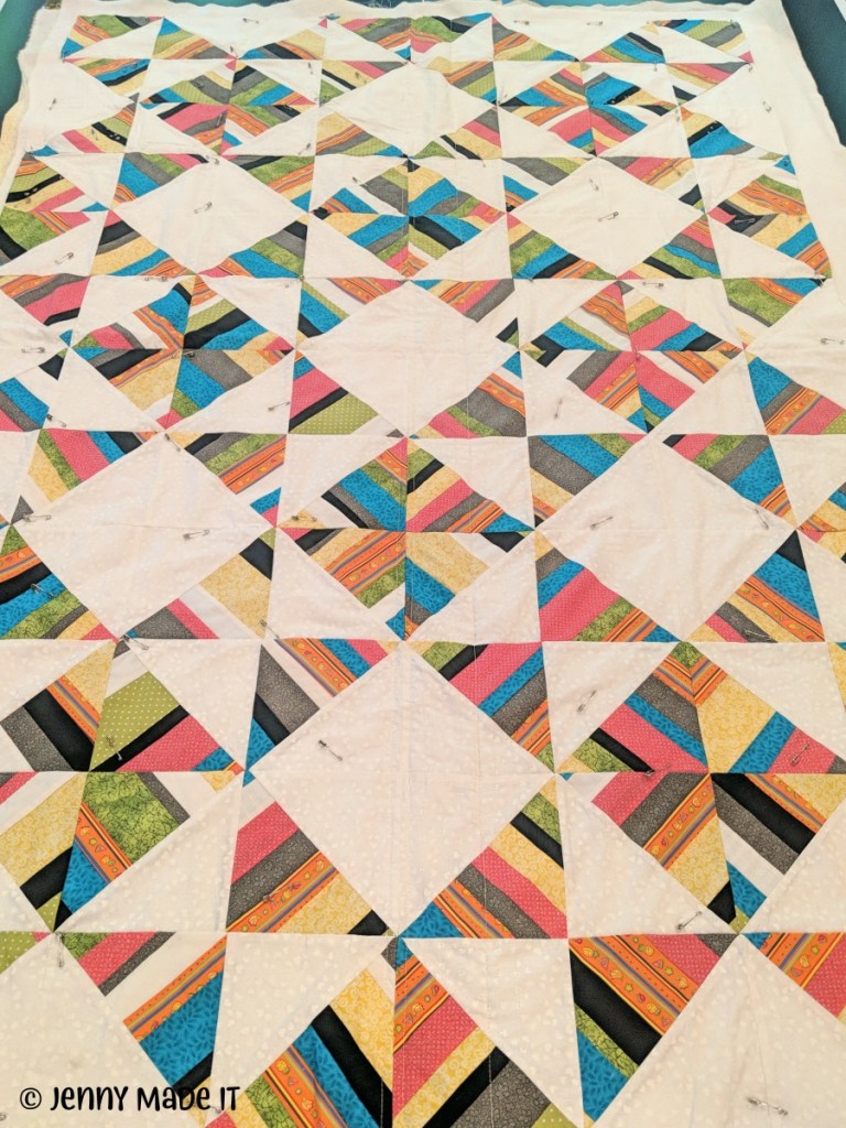 Photo of a string quilt I am in the process of finishing